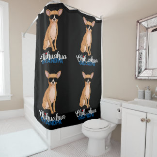 Cool Chihuahua Grandpa Dog Lover Duschvorhang