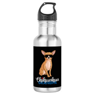 Cool Chihuahua Grandpa Dog Lover Edelstahlflasche