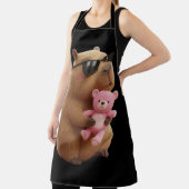Cool Chill Capybara BBQ Apron with Teddy Bear Schürze (InSitu)