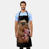 Cool Chill Capybara BBQ Apron with Teddy Bear Schürze (Getragen)