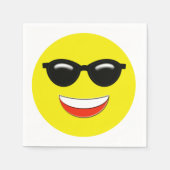 Cool Chill Sunglasses Emoji Serviette (Vorderseite)