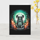 Cool Chinchilla Skeleton Halloween Christmas Birth Karte (Gelbe Blume)
