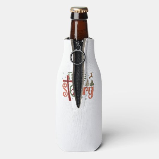 Cool Christian Christmas Resurrection Day Jesus Tr Flaschenkühler (Flasche Rückseite)