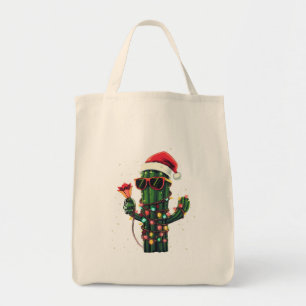 Cool Christmas Cactus with Amaryllis Tragetasche