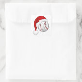 Cool Christmas Shirt Baseball/Softball fan Quadratischer Aufkleber (Tasche)