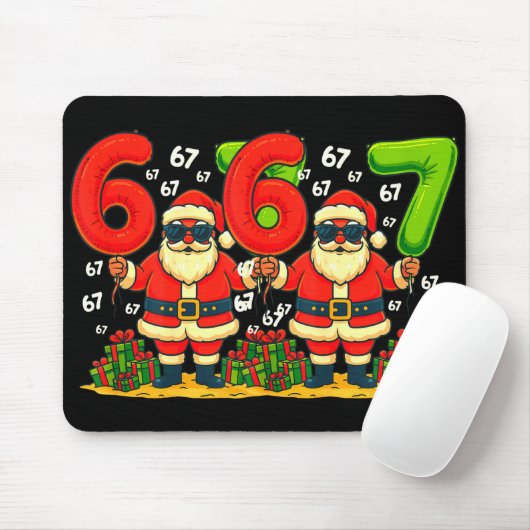 Cool Christmas Six Seven Santa Claus 6 7 Funny Gen Mousepad (Mit Mouse)