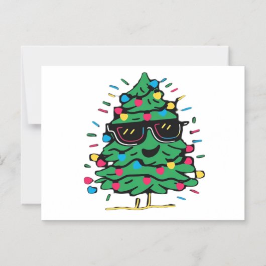 Cool Christmas Tree Classic Magneteinladung (Vorderseite)