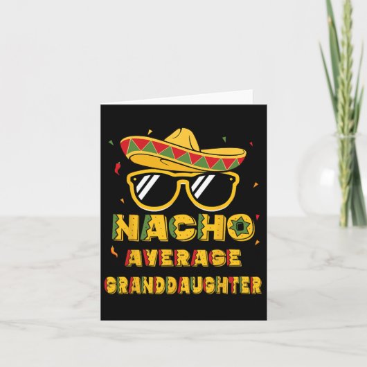 Cool Cinco De Mayo Nacho Durchschnittliche Großtoc Karte (Vorderseite)