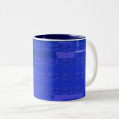 Cool Circuit Blue Geometric Zweifarbige Tasse (VorderseiteRechts)