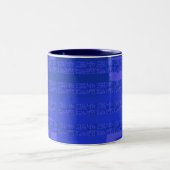 Cool Circuit Blue Geometric Zweifarbige Tasse (Mittel)