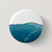 Cool Clear Blue Wave Button (Vorderseite)