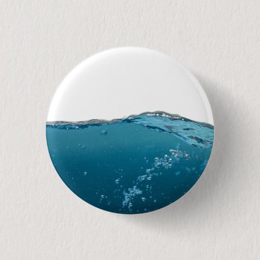 Cool Clear Blue Wave Button (Vorderseite)