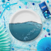 Cool Clear Blue Wave Pappteller (Party)