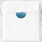 Cool Clear Blue Wave Runder Aufkleber (Tasche)