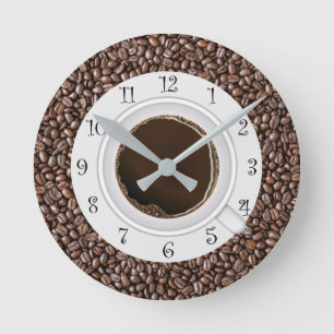 Cool Coffee Kitchen Wall Decor Clocks Runde Wanduhr
