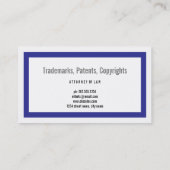 Cool Cold Blue Visitenkarte (Rückseite)