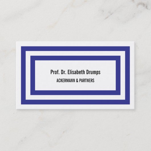 Cool Cold Blue Visitenkarte (Vorderseite)