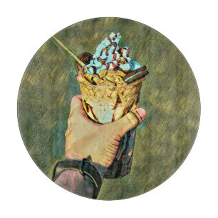 Cool cold freezing ice cream schneidebrett