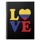 Cool Colombia Flag Love Notizblock (Vorderseite)