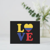 Cool Colombia Flag Love Postkarte (Stehend Vorderseite)