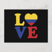 Cool Colombia Flag Love Postkarte (Vorderseite)