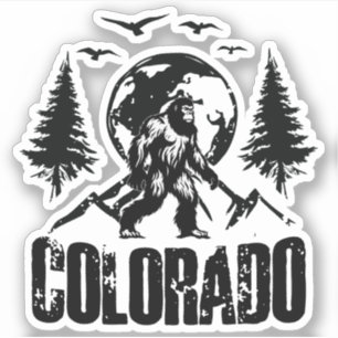 Cool Colorado Day Bigfoot Vintages Wandern Aufkleber