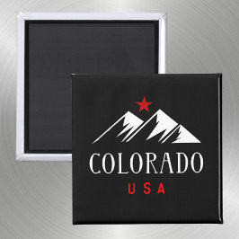 Cool Colorado USA Mountains mit Star Dark Color Magnet