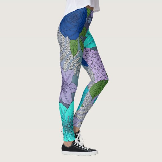 Cool colored Floral Leggings (Rechts)