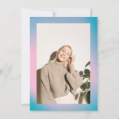 Cool Colorful Gradient Photo 21st Birthday Party Einladung (Rückseite)