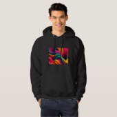 Cool Colorful Waves Illustration  Graphic Designs Hoodie (Vorne ganz)