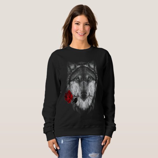 Cool Colorful Wolf face 2 Sweatshirt (Vorne ganz)