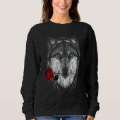 Cool Colorful Wolf face 2 Sweatshirt (Vorderseite)