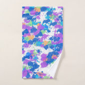 Cool Colors Abstract Splatter Paint Badhandtuch Set (Handtuch)
