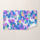 Cool Colors Abstract Splatter Paint Badhandtuch Set (Handtuch)