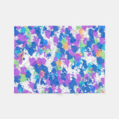 Cool Colors Abstract Splatter Paint Fleecedecke (Vorderseite (Horizontal))