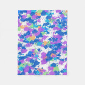 Cool Colors Abstract Splatter Paint Fleecedecke (Vorderseite)