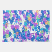 Cool Colors Abstract Splatter Paint Geschirrtuch (Horizontal)