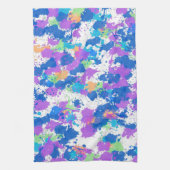 Cool Colors Abstract Splatter Paint Geschirrtuch (Vertikal)