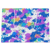Cool Colors Abstract Splatter Paint Große Geschenktüte (Vorderseite)