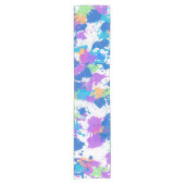 Cool Colors Abstract Splatter Paint Kurzer Tischläufer (Vorderseite)