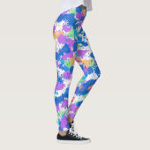 Cool Colors Abstract Splatter Paint Leggings (Rechts)