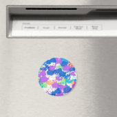 Cool Colors Abstract Splatter Paint Magnet (In Situ (Geschirrspüler))