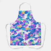 Cool Colors Abstract Splatter Paint Schürze (Vorderseite)