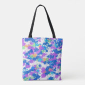 Cool Colors Abstract Splatter Paint Tasche (Rückseite)