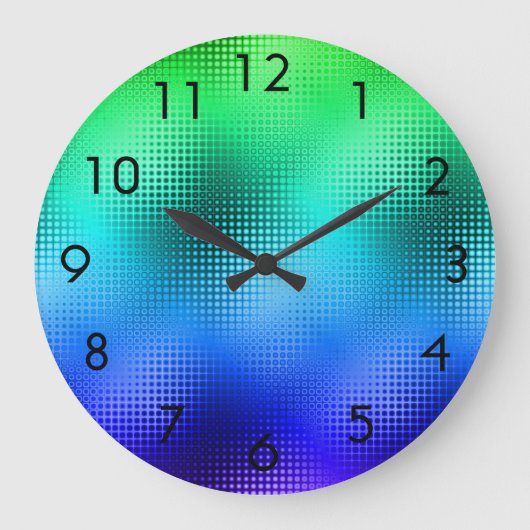 Cool Colors Dot Matrix Große Wanduhr (Vorderseite)