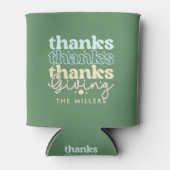 Cool Colors Retro ThanksGiving Typography Dosenkühler (Vorderseite)