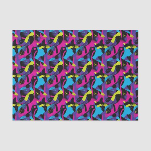 Cool comic graffiti tiled pattern seidenpapier (Vorderseite)
