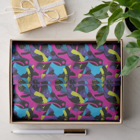 Cool comic graffiti tiled pattern seidenpapier (Geschenk)