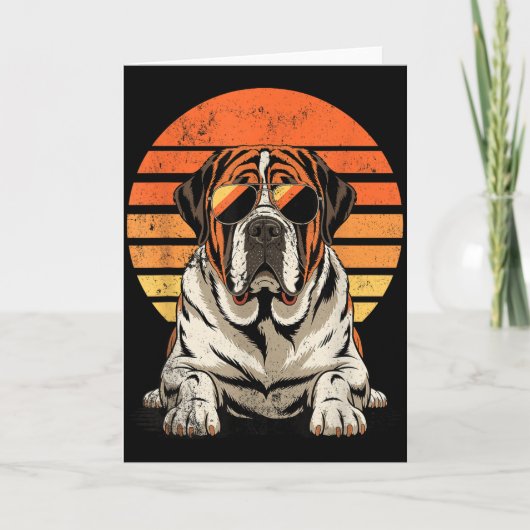 Cool cool Sankt Bernhard Mutter Vater Geschenk Vin Karte (Vorderseite)