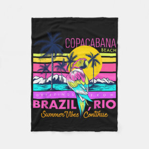 Cool Copacabana Beach Brasilien Rio Summer Vibes G Fleecedecke